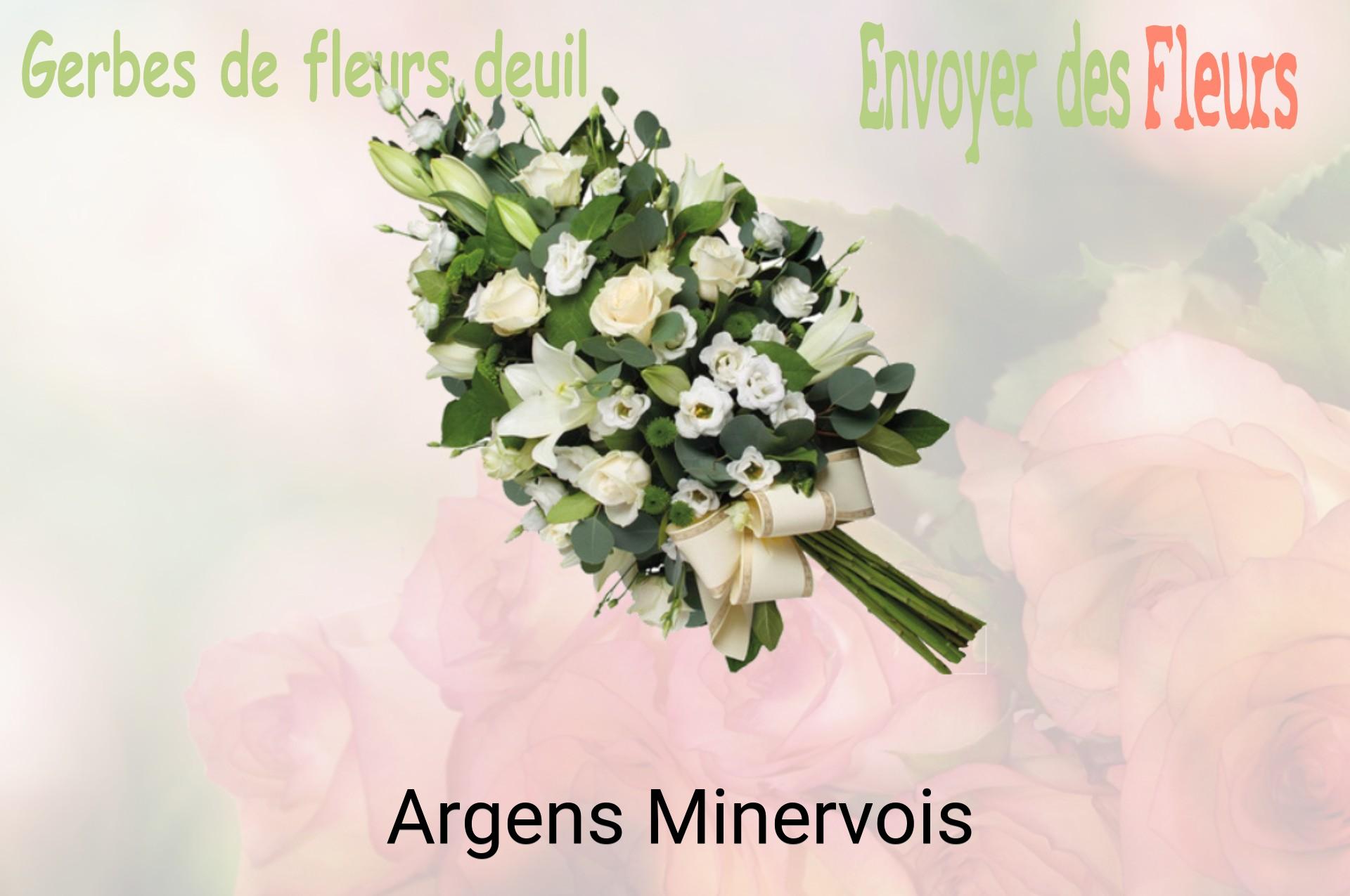 Gerbe de fleurs de deuil livrée à Argens-Minervois